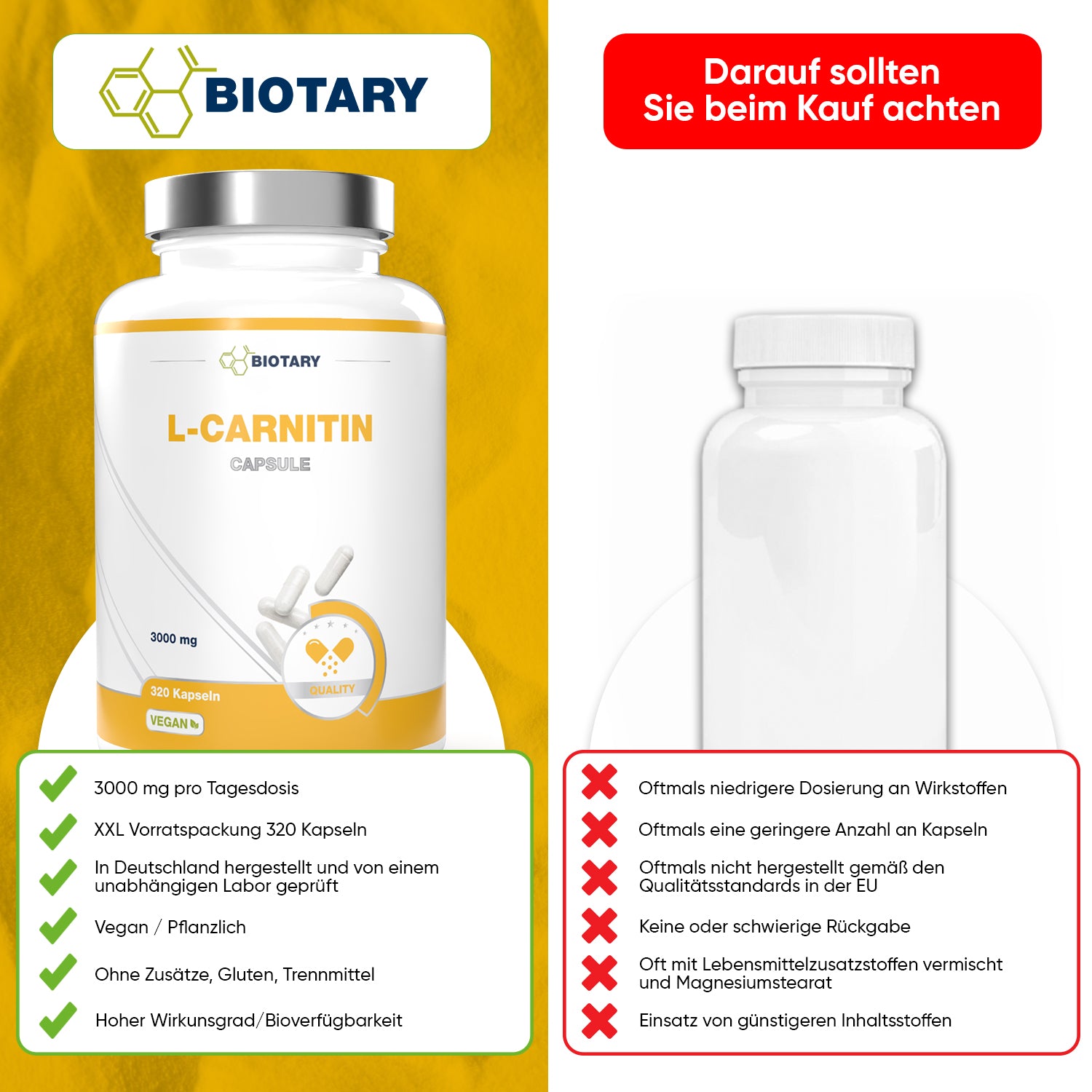 320 capsule di L-carnitina