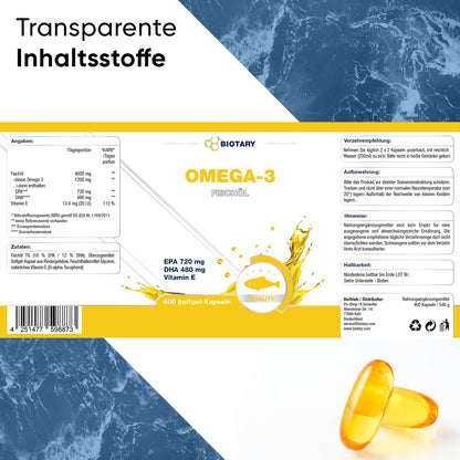 Olej rybi omega-3 – 400 kapsułek