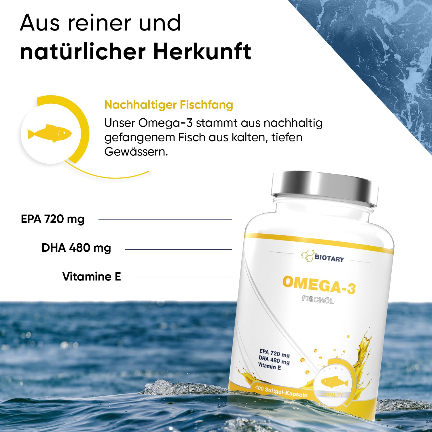 Olej rybi omega-3 – 400 kapsułek