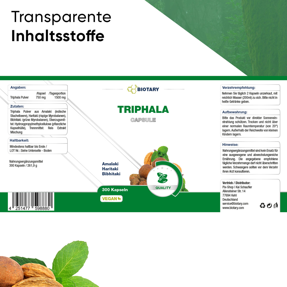 Triphala 300 Kapseln
