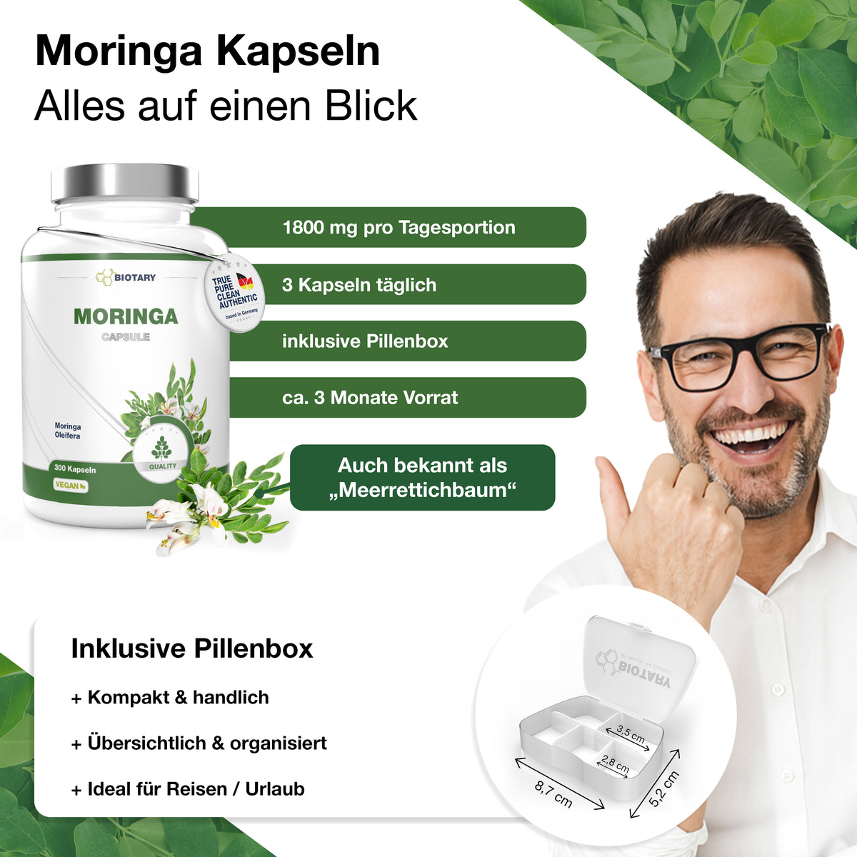 Moringa Oleifera – 300 capsule