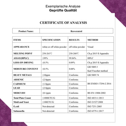 Resveratrol, 120 cápsulas