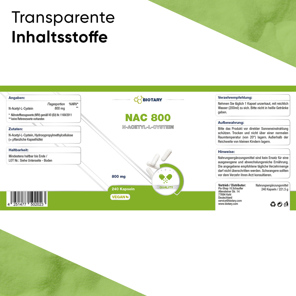 NAC (N-acetylo-L-cysteina) – 240 kapsułek