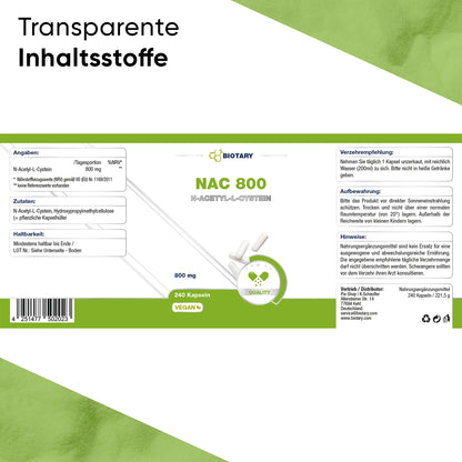 NAC (N-acetylo-L-cysteina) – 240 kapsułek