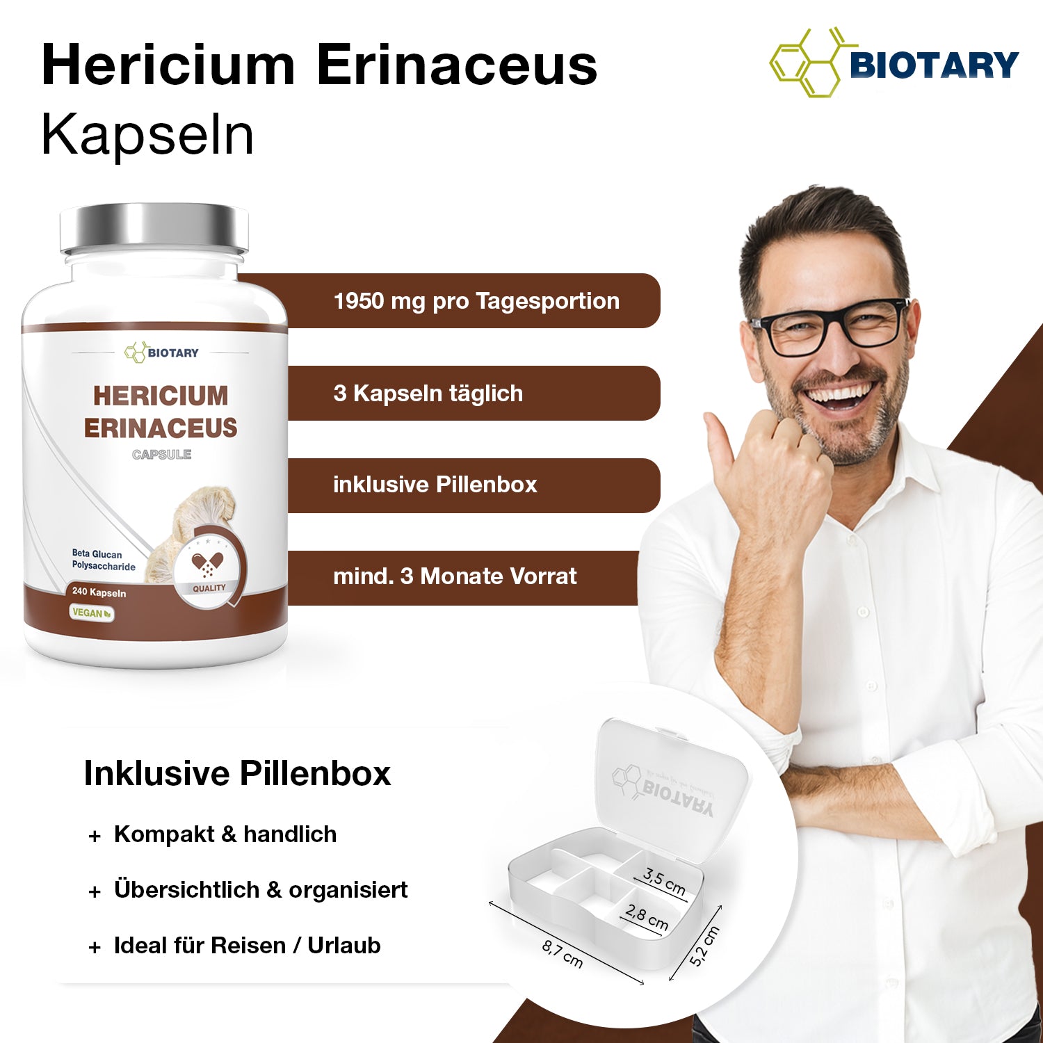 Hericium Erinaceus 240 Kapseln