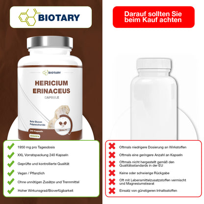 Hericium Erinaceus 240 Kapseln