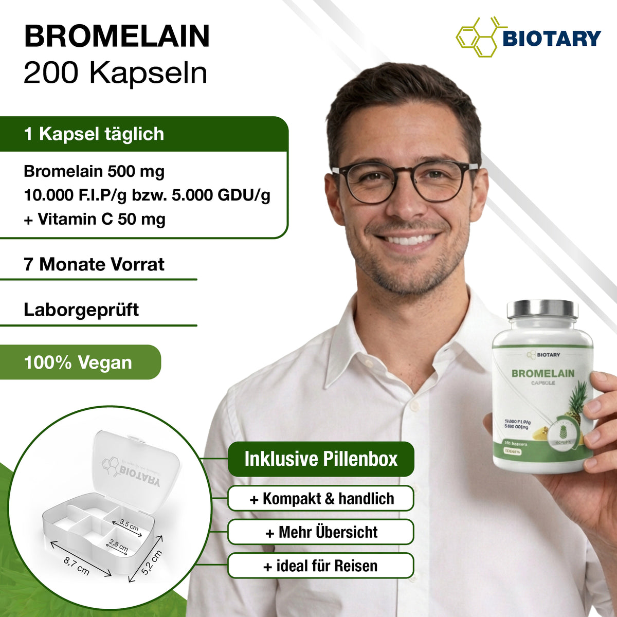 200 capsule di bromelina