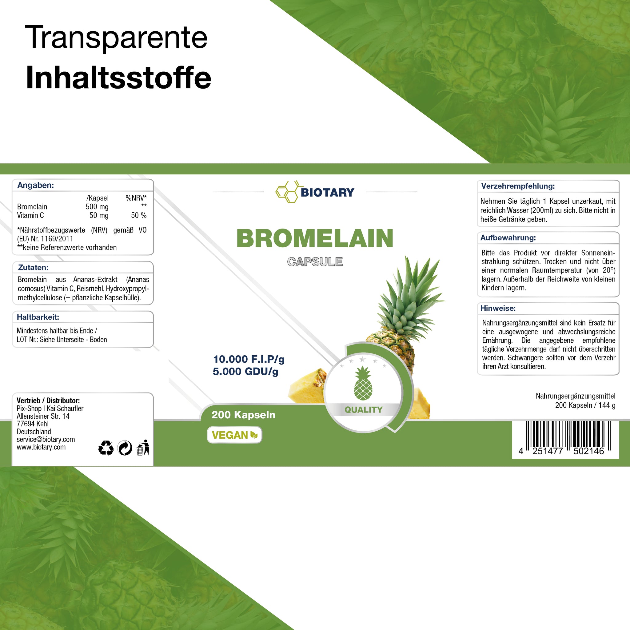 200 capsule di bromelina
