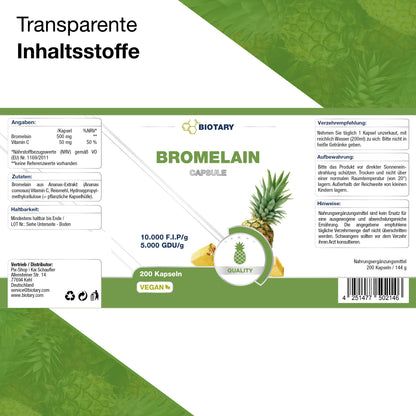 200 capsule di bromelina