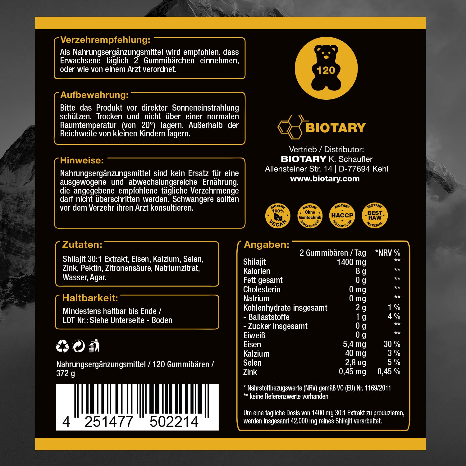 Shilajit 120 Gummibären