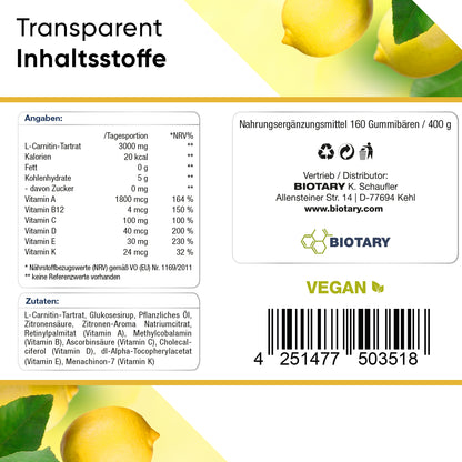L-karnityna – 160 żelków
