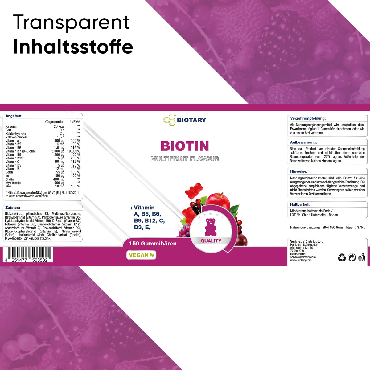 Biotin 150 vingummin