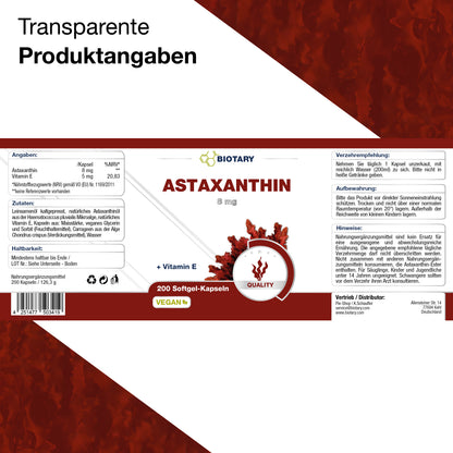 Astaxanthin 200 Softgel Kapseln