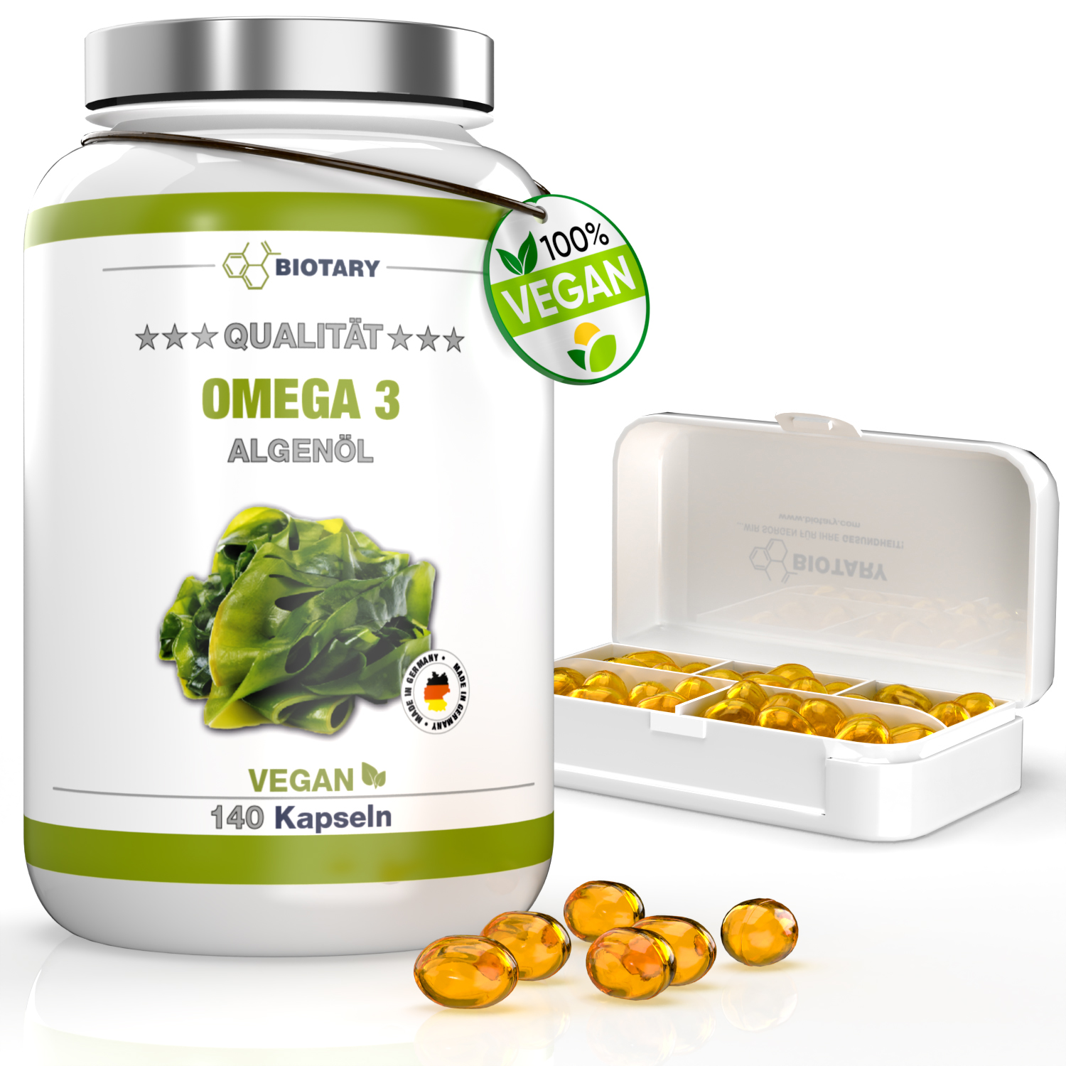 Omega 3 Algenöl Dose