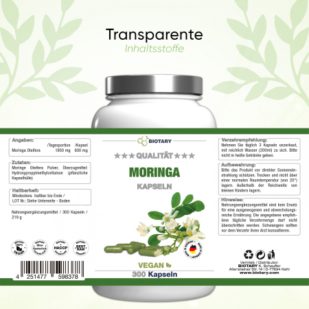 BIOTARY - Moringa Kapseln