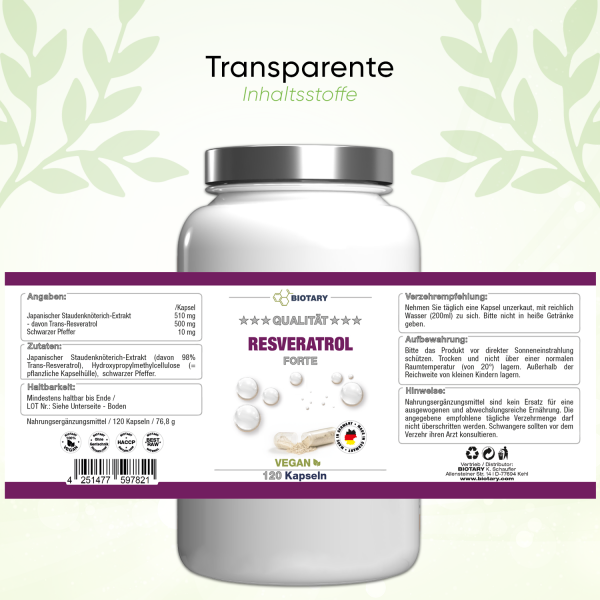 BIOTARY RESVERATROL FORTE