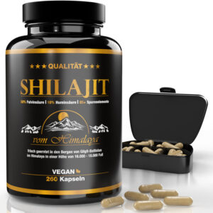 Shilajit 260 Kapseln, 50:1 Extrakt (=75.000 mg Shilajit pro Dosis)